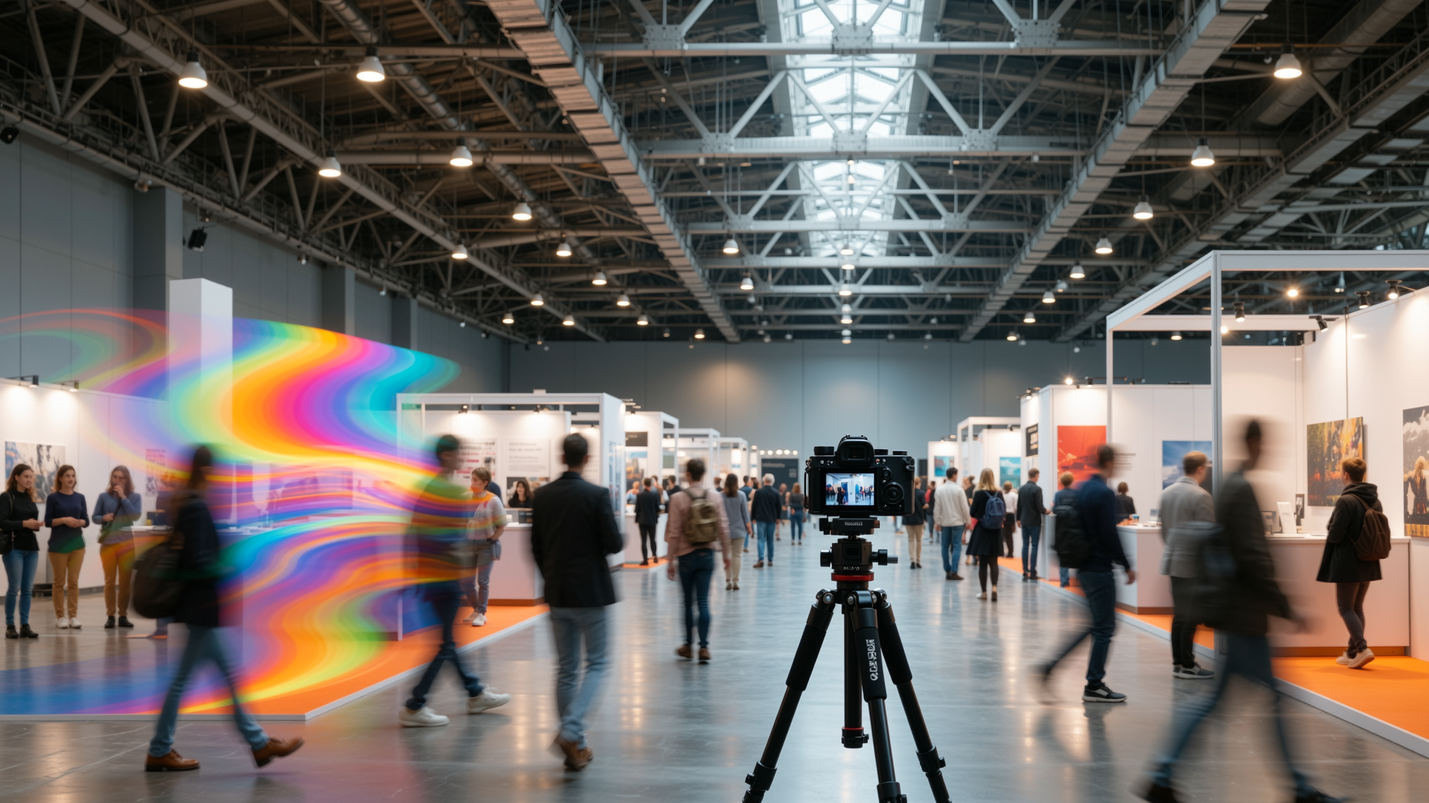 Professional visitors exploring exhibition halls at a previous MMF expo
