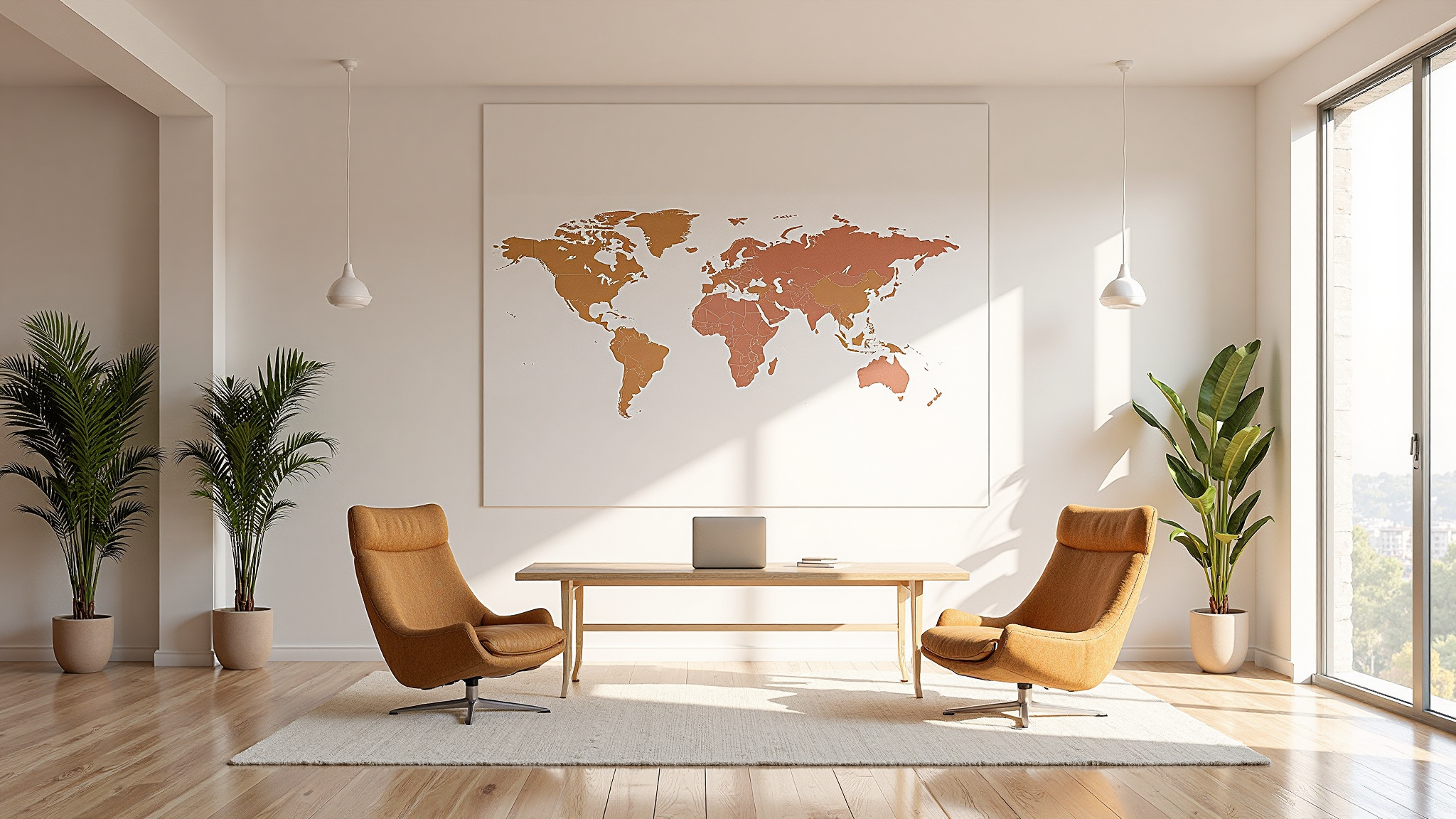 Global trade fair regional coverage map